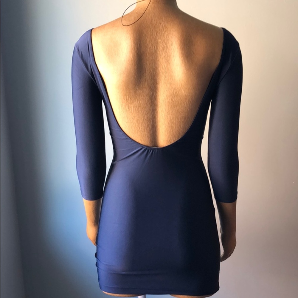 2/$25 Navy Blue Low Back Spandex Dress